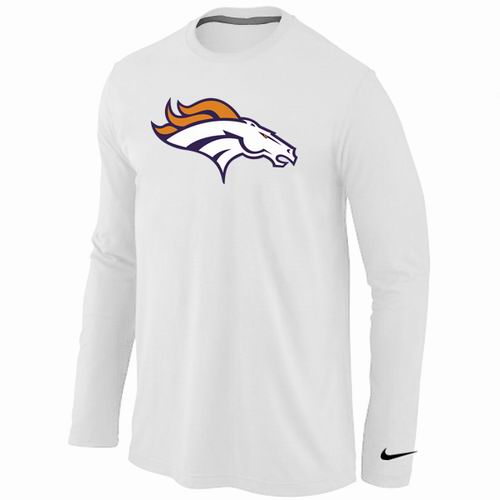 Nike Denver Broncos Team Logo Long Sleeve NFL T-Shirt - White